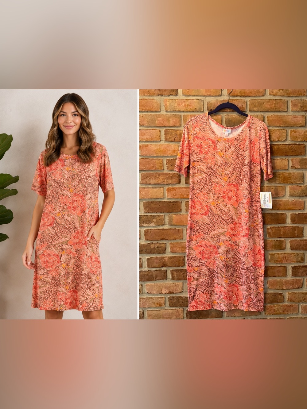 LuLaRoe Floral Paisley Dress Size Small NWT